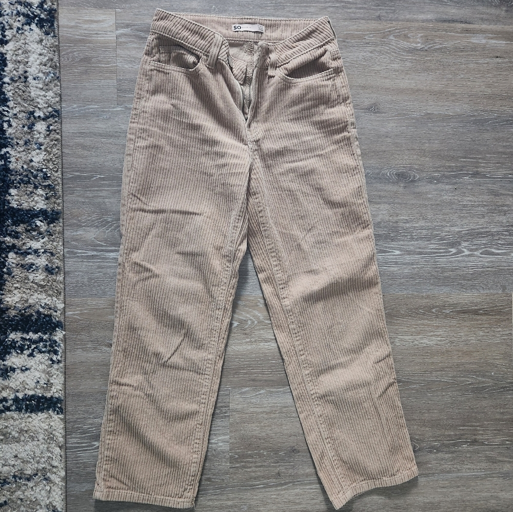 Light Brown Ribbed Pants - Picture 3 of 4